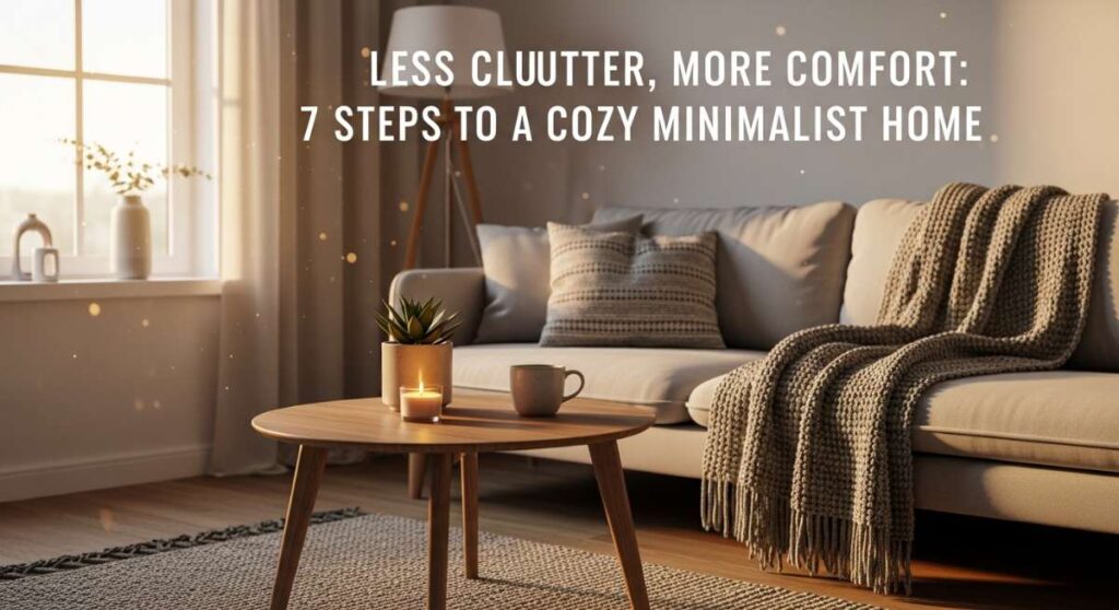 featured: less clutter, more comfort: 7 steps to a cozy minimalist home