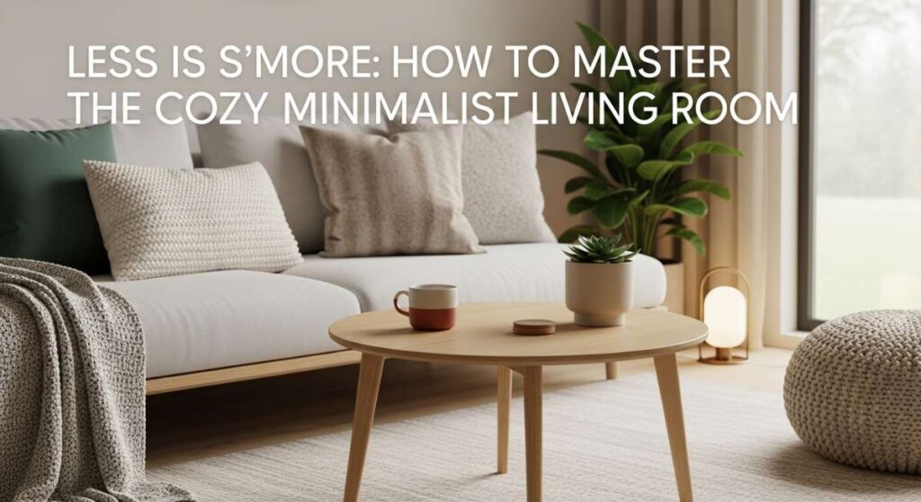 featured: less is s’more: how to master the cozy minimalist living room