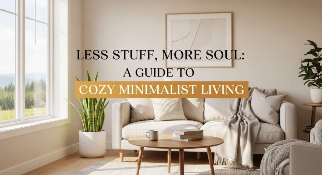 featured: less stuff, more soul: a guide to cozy minimalist living