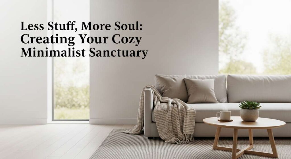 featured: less stuff, more soul: creating your cozy minimalist sanctuary