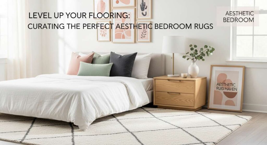 featured: level up your flooring: curating the perfect aesthetic bedroom rugs