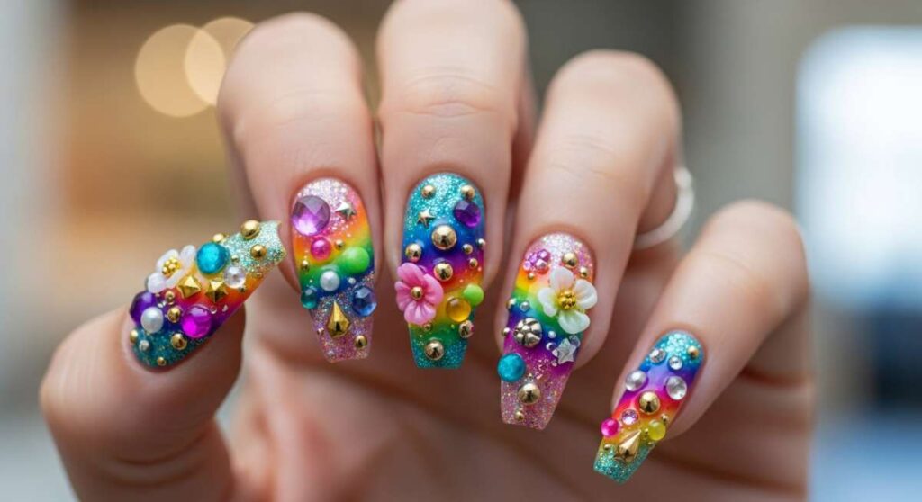 featured: loud and proud: why maximalist nails are this season's biggest statement