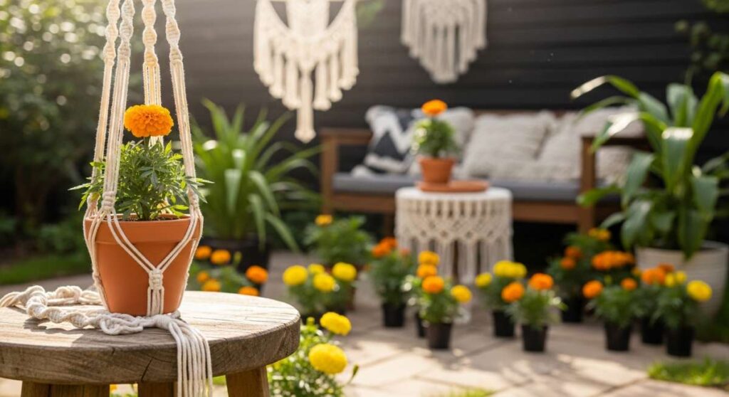 featured: macrame and marigolds: the ultimate guide to boho garden decor