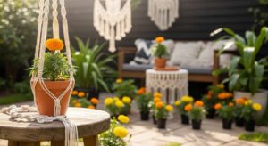 featured: macrame and marigolds: the ultimate guide to boho garden decor