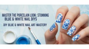 featured: master the porcelain look: stunning blue & white nail diys