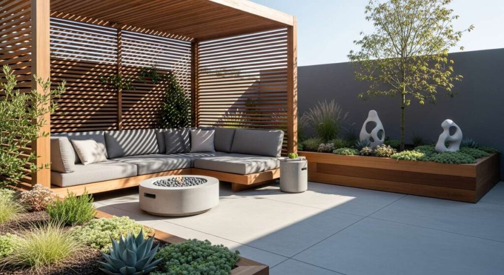 featured: minimalist comforts: how to create a cozy modern garden retreat