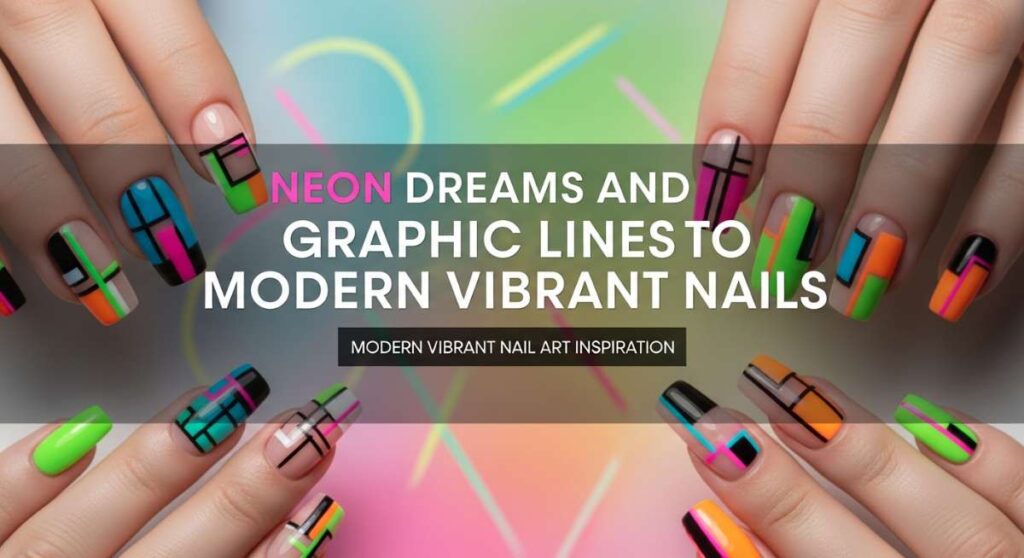 featured: neon dreams and graphic lines: your guide to modern vibrant nails