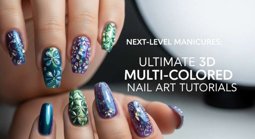 featured: next level manicures: the ultimate 3d multi colored tutorial series