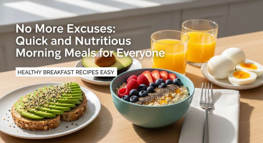featured: no more excuses: quick and nutritious morning meals for everyone