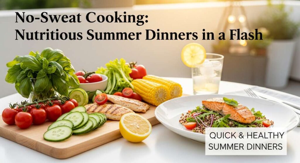 No-Sweat Cooking: Nutritious Summer Dinners in a Flash featured: no sweat cooking: nutritious summer dinners in a flash