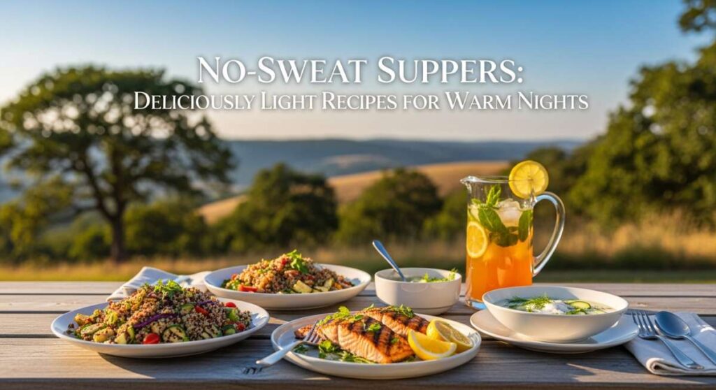featured: no sweat suppers: deliciously light recipes for warm nights
