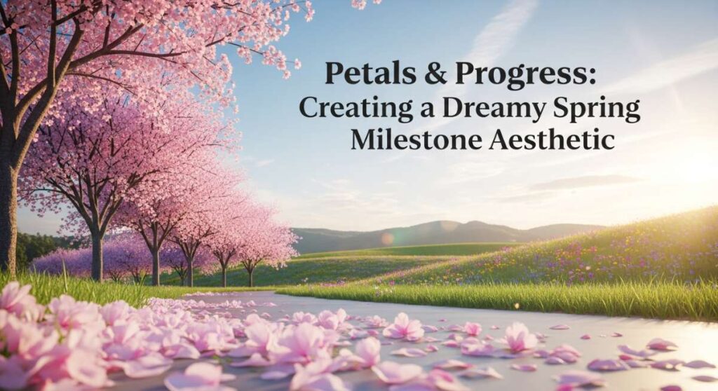 featured: petals & progress: creating a dreamy spring milestone aesthetic