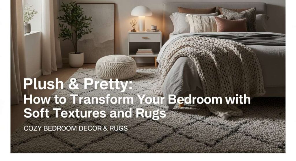 featured: plush & pretty: how to transform your bedroom with soft textures and rugs