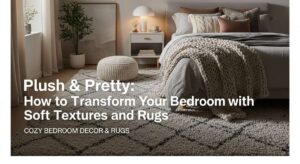 featured: plush & pretty: how to transform your bedroom with soft textures and rugs