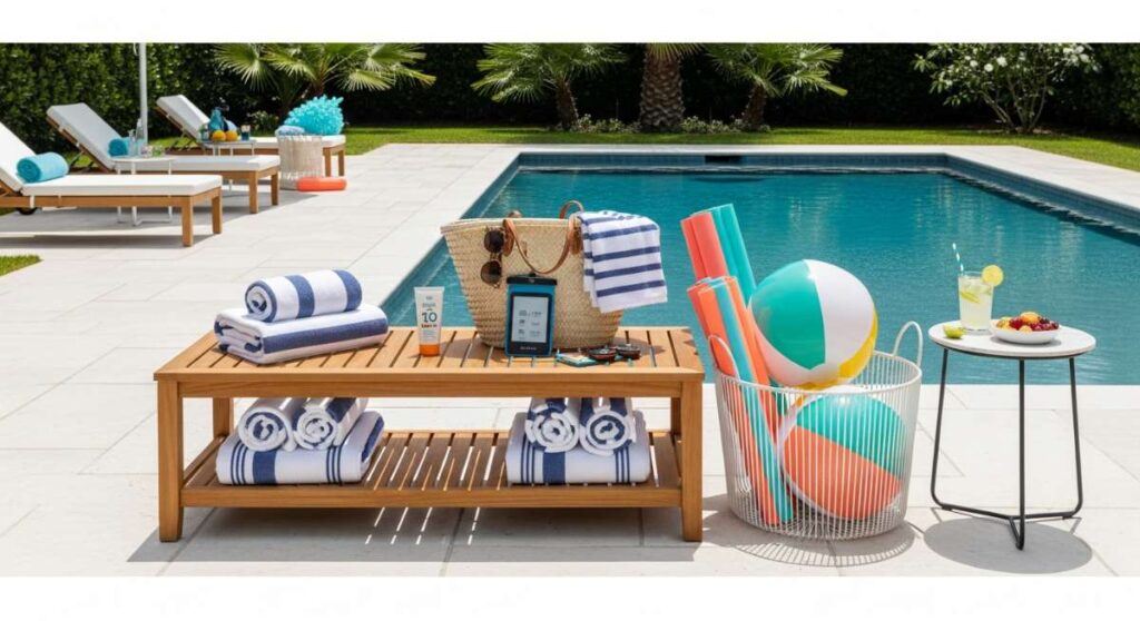 featured: poolside perfection: how to store your essentials in style