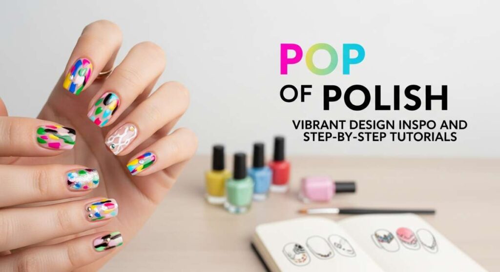 featured: pop of polish: vibrant design inspo and step by step tutorials