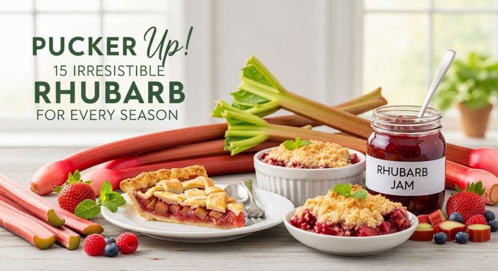 featured: pucker up! 15 irresistible rhubarb recipes for every season