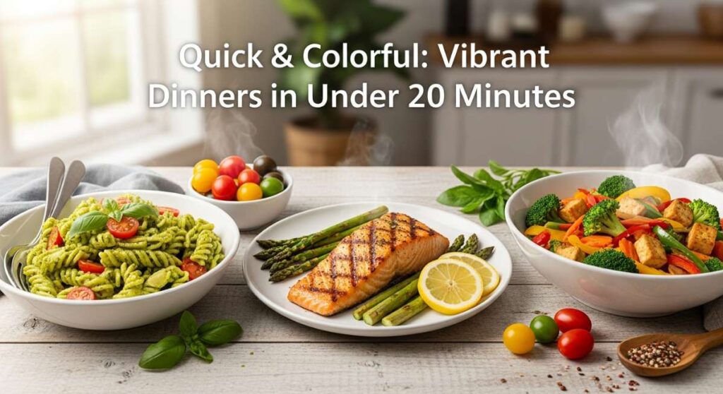 featured: quick & colorful: vibrant dinners in under 20 minutes