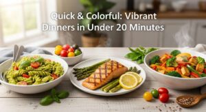featured: quick & colorful: vibrant dinners in under 20 minutes