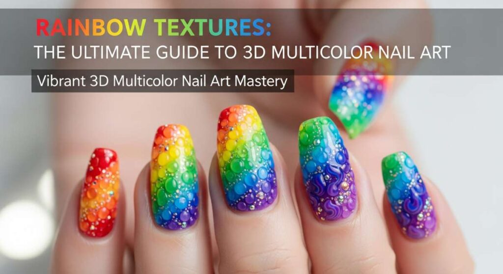 featured: rainbow textures: the ultimate guide to 3d multicolor nail art