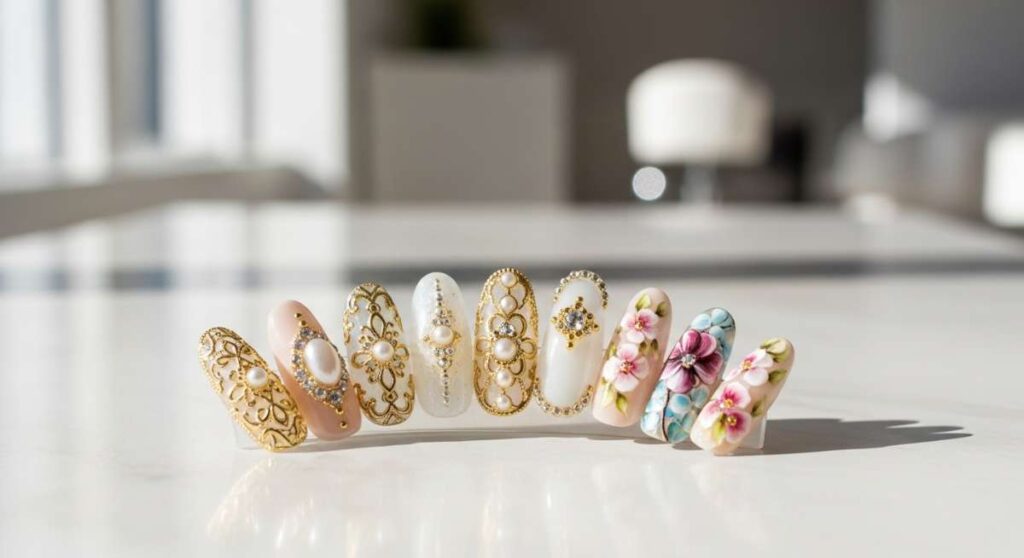 featured: redefining glamour: why ornate press ons are the new salon standard