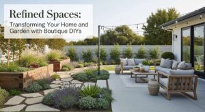 featured: refined spaces: transforming your home and garden with boutique diys