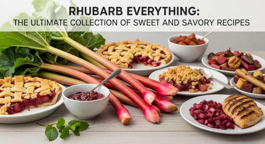 featured: rhubarb everything: the ultimate collection of sweet and savory recipes