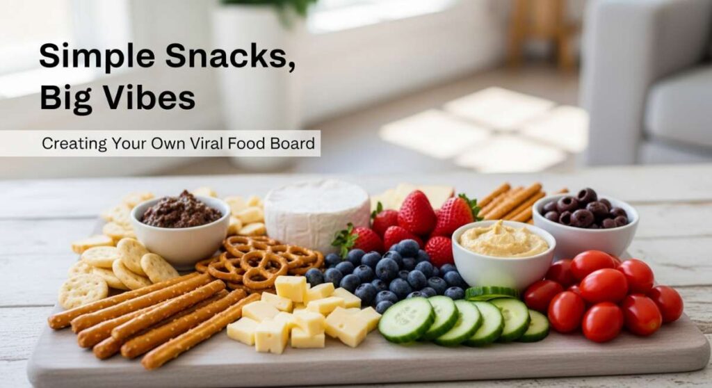 featured: simple snacks, big vibes: creating your own viral food board