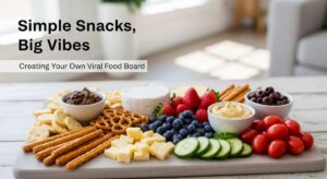 featured: simple snacks, big vibes: creating your own viral food board