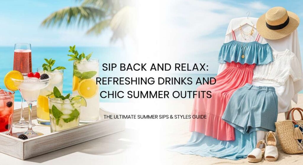 featured: sip back and relax: refreshing drinks and chic summer outfits