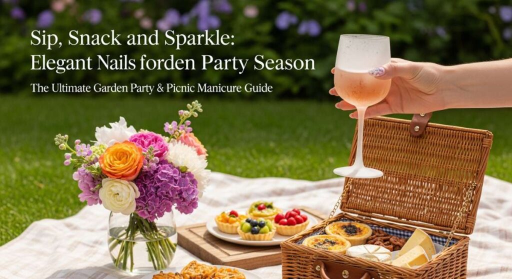 featured: sip, snack, and sparkle: elegant nails for garden party season