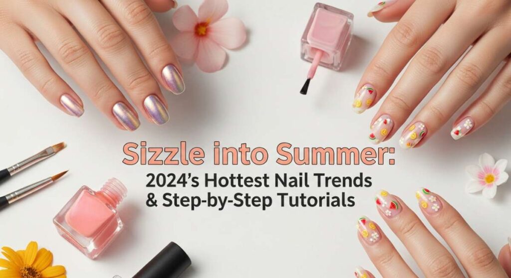 featured: sizzle into summer: 2024's hottest nail trends & step by step tutorials