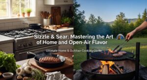 featured: sizzle & sear: mastering the art of home and open air flavor