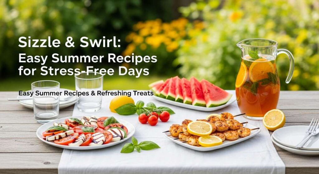 featured: sizzle & swirl: easy summer recipes for stress free days