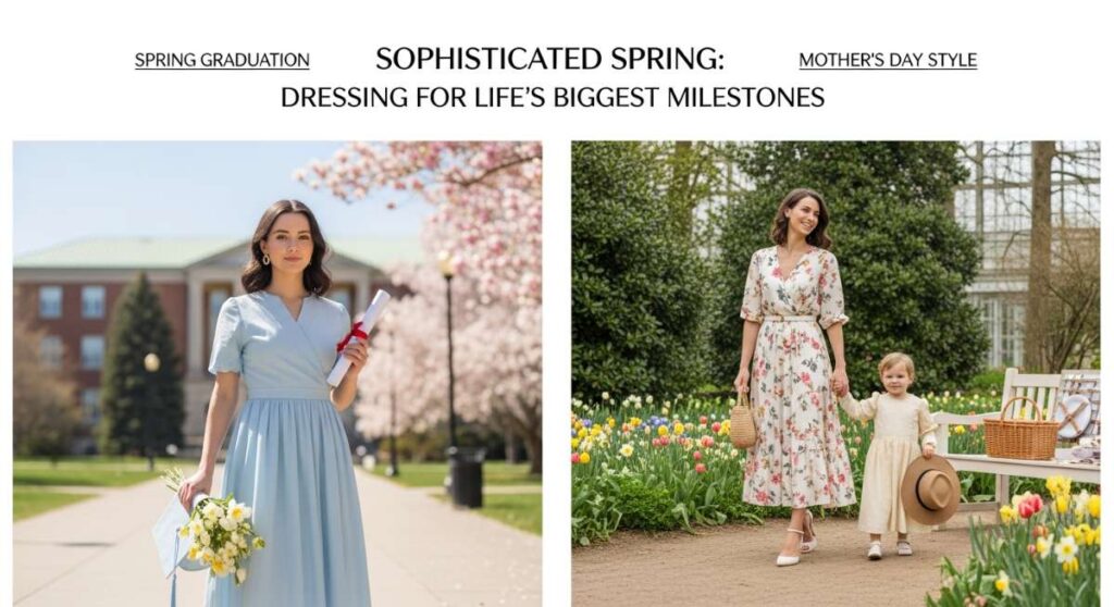 featured: sophisticated spring: dressing for life's biggest milestones