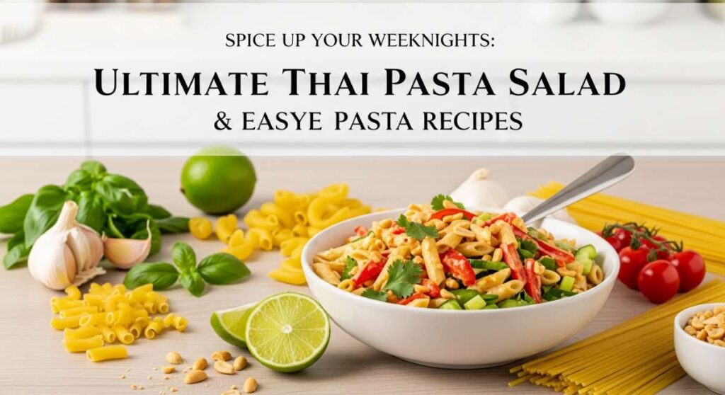 featured: spice up your weeknights: ultimate thai pasta salad & simple pasta hacks