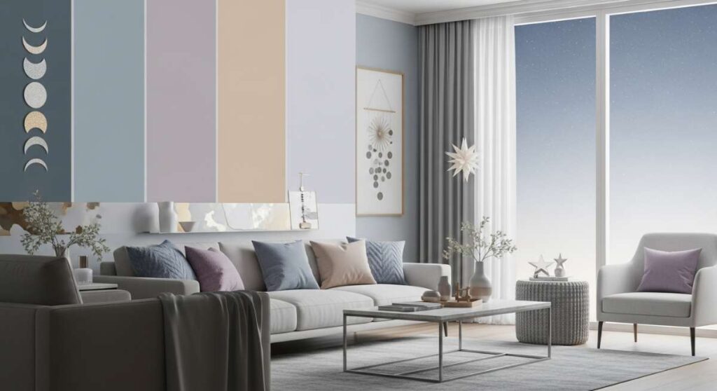 featured: stardust and sage: 7 ethereal shades for a celestial living space