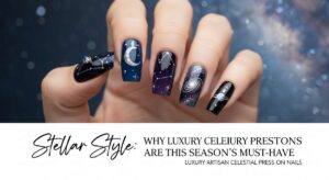 featured: stellar style: why luxury celestial press ons are this season's must have