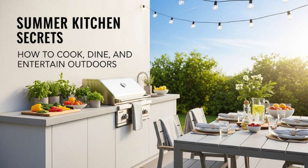 featured: summer kitchen secrets: how to cook, dine, and entertain outdoors