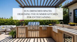 featured: sun drenched spaces: designing the ultimate summer kitchen for entertaining