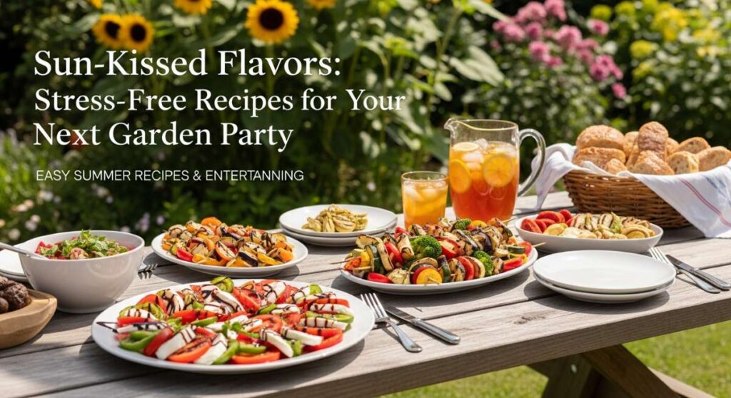 featured: sun kissed flavors: stress free recipes for your next garden party