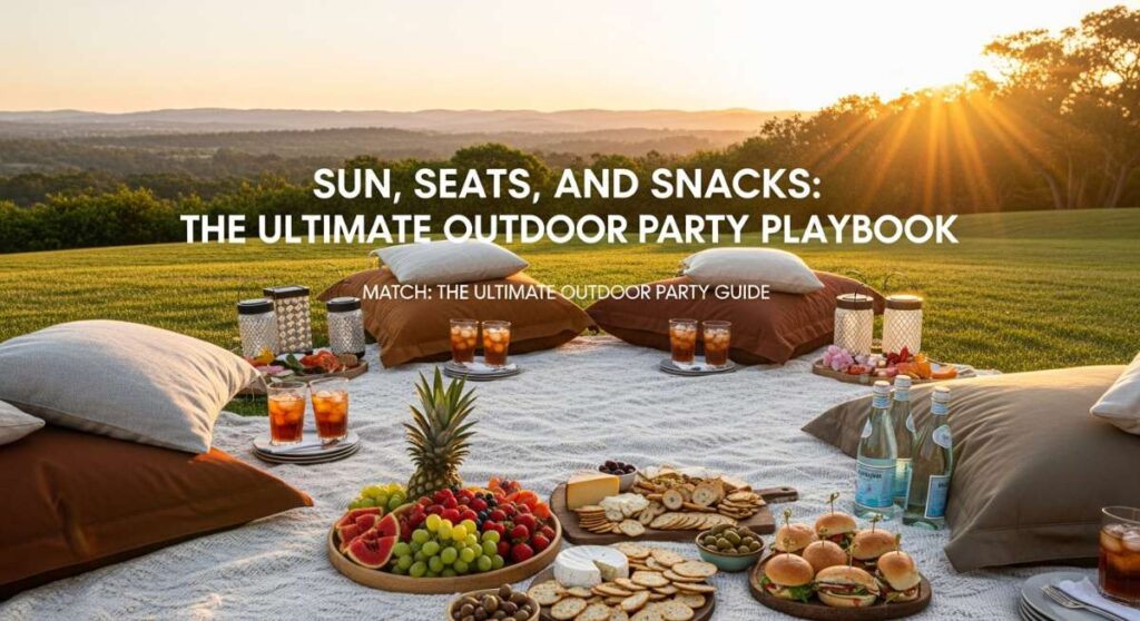 Sun, Seats, and Snacks: The Ultimate Outdoor Party Playbook featured: sun, seats, and snacks: the ultimate outdoor party playbook