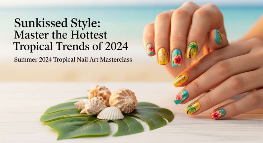 featured: sunkissed style: master the hottest tropical nail trends of 2024