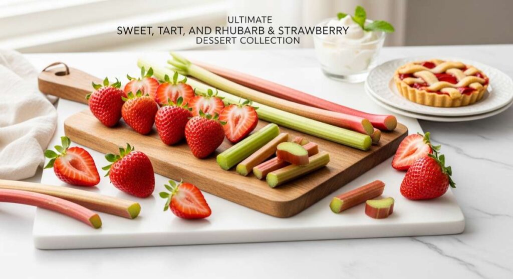 Sweet, Tart, and Totally Irresistible: The Ultimate Strawberry Rhubarb Collection featured: sweet, tart, and totally irresistible: the ultimate strawberry rhubarb collection