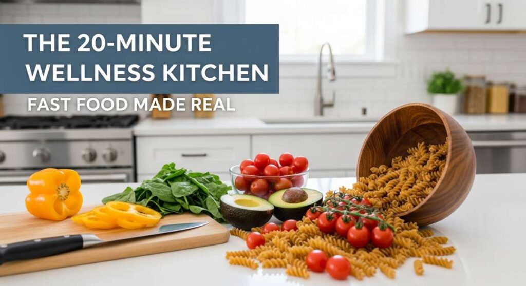 The 20-Minute Wellness Kitchen: Fast Food Made Real featured: the 20 minute wellness kitchen: fast food made real