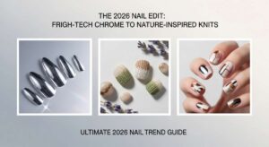 featured: the 2026 nail edit: from high tech chrome to nature inspired knits