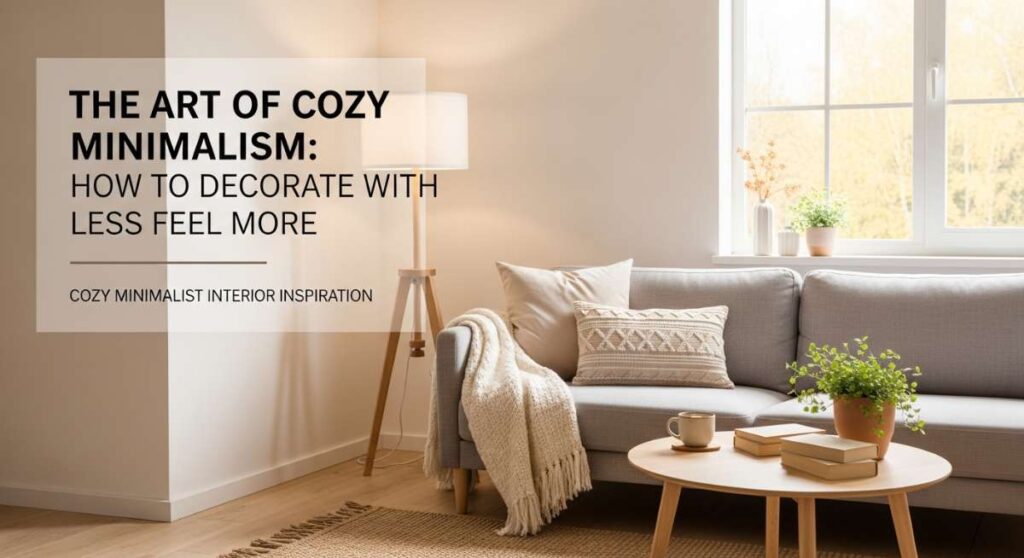 featured: the art of cozy minimalism: how to decorate with less but feel more