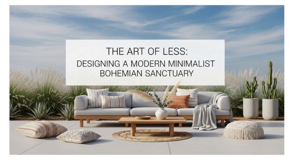 featured: the art of less: designing a modern minimalist bohemian sanctuary