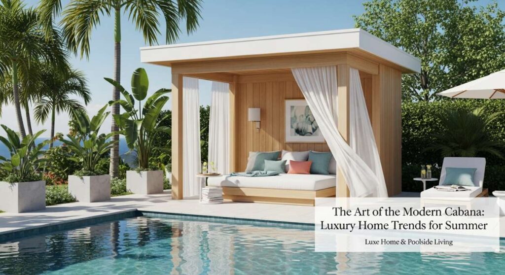 featured: the art of the modern cabana: luxury home trends for summer