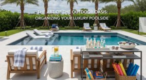 featured: the art of the outdoor oasis: organizing your luxury poolside